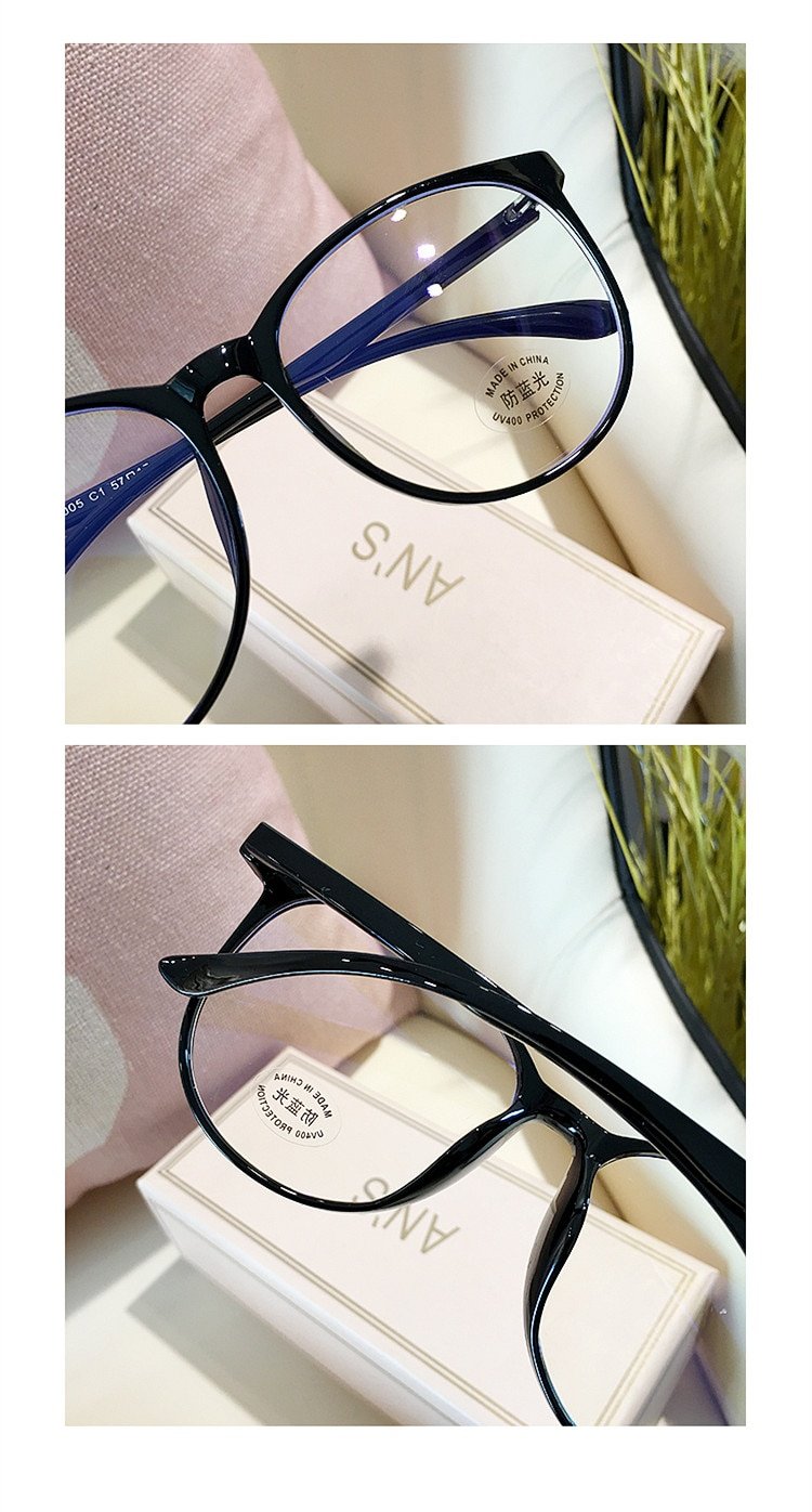 Transparent Anti Blue Light Rounded Glasses